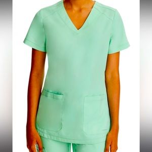 NWOT Healing Hands Jill 2 Pocket V-neck Top